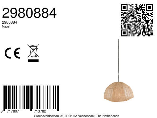 Rotan hanglamp met natuurlijke uitstraling Light & Living Macul - Ø 40 cm - Image 7