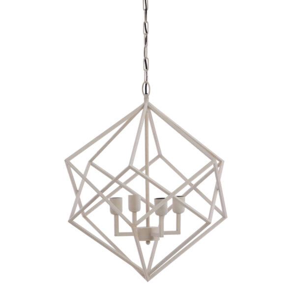 Witte geometrische hanglamp modern Light & Living Drizella - B 61 cm