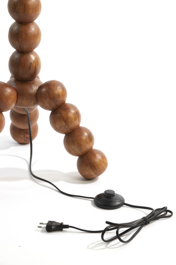 Houten lampvoet met boldesign Light & Living Veglio - H 130 cm - Image 6
