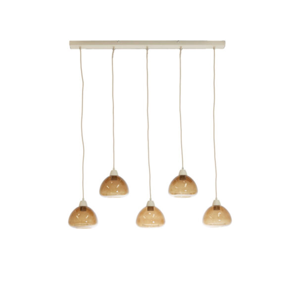 Goudkleurige metalen hanglamp met glas Light & Living Bisho - B 104 cm