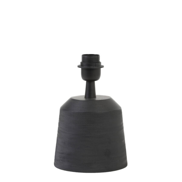 Zwarte kunststof tafellamp Light & Living Lilou – H 18 cm