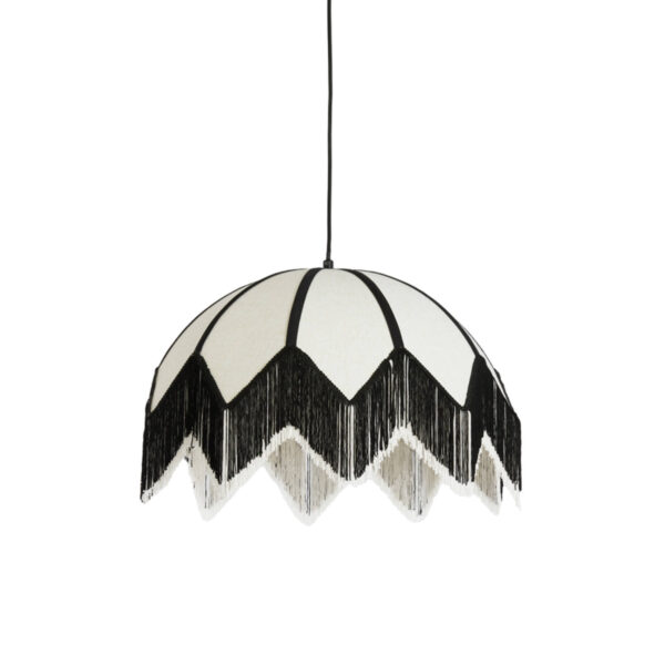 Hanglamp met zwarte franjes Light & Living Sulina - Ø 55 cm