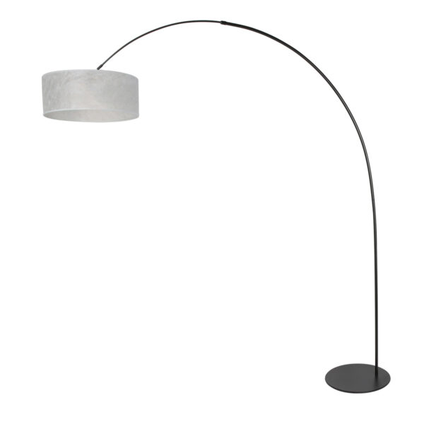 Trendy zwarte booglamp met kap zilver Anne Lighting Curve - Image 2
