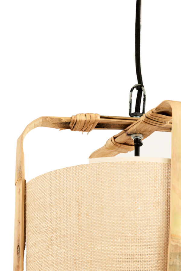 Houten hanglamp met stoffen kap Light & Living Sendai - Ø 27 cm - Image 7