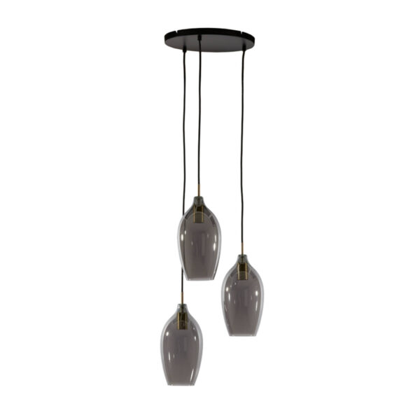 Glazen hanglamp met drie lichtpunten Light & Living Lukaro - B 35 cm
