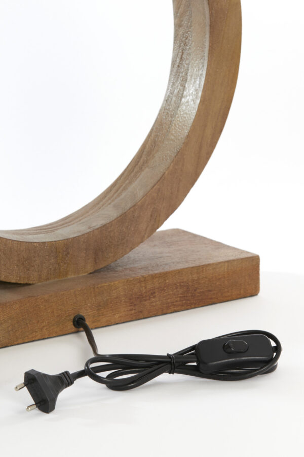 Houten lampvoet rond design Light & Living Tinar - H 55 cm - Image 7