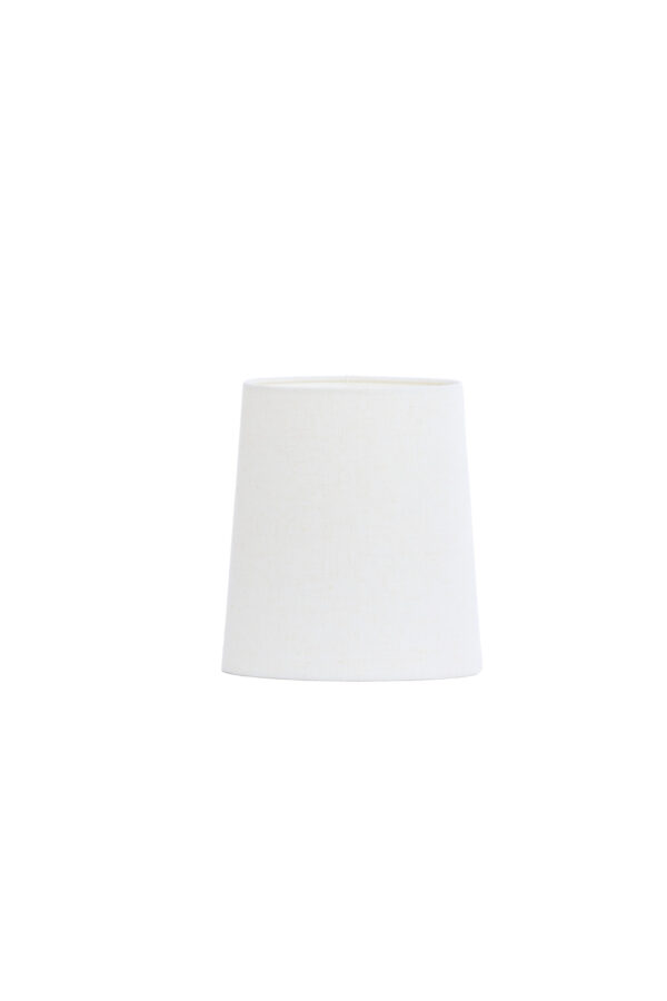 Cilindervormige lampenkap in witte stof Light & Living Livigno - H 28 cm - Image 2