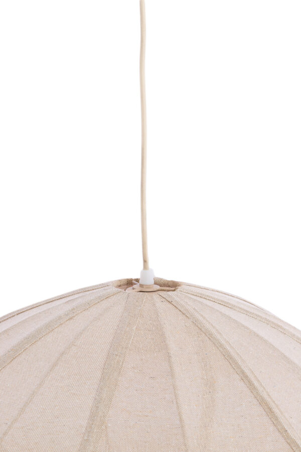 Beige geplooide stoffen hanglamp Light & Living Cesano - Ø 64 cm - Image 3