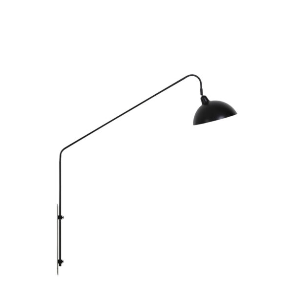 Zwarte wandlamp met arm Light & Living Orion - wandlamp - H 127 cm