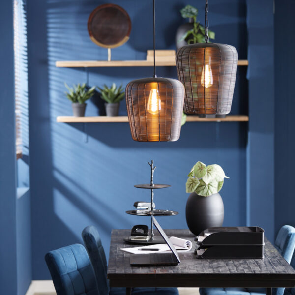 Zwarte draad hanglamp met elegant frame Light & Living Adeta - Ø 28 cm - Image 5