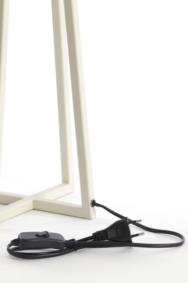 Witte lampenvoet geometrisch modern design Light & Living Miley - H 56 cm - Image 6