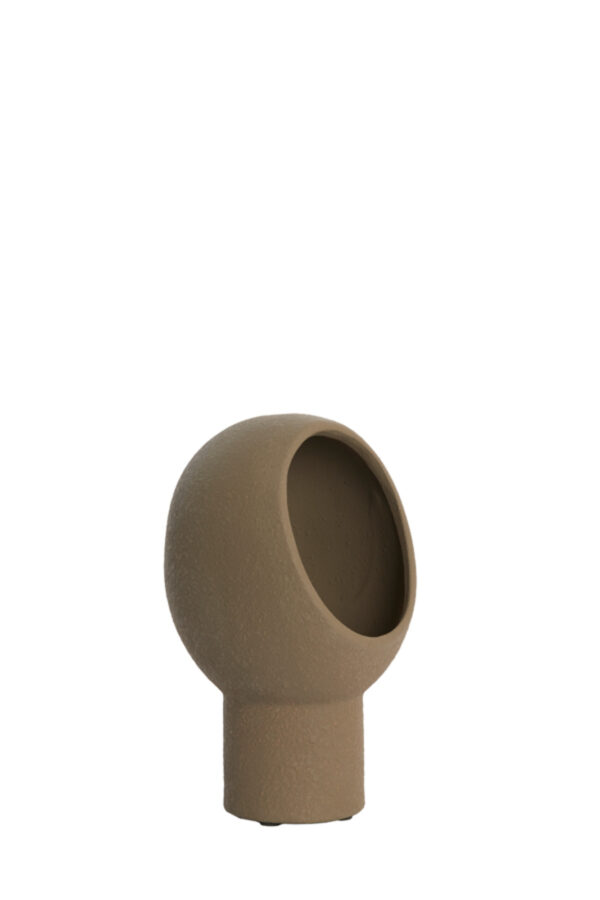 Tafellamp Light & Living Monk met bruine sculpturale kap – H 30 cm - Image 2