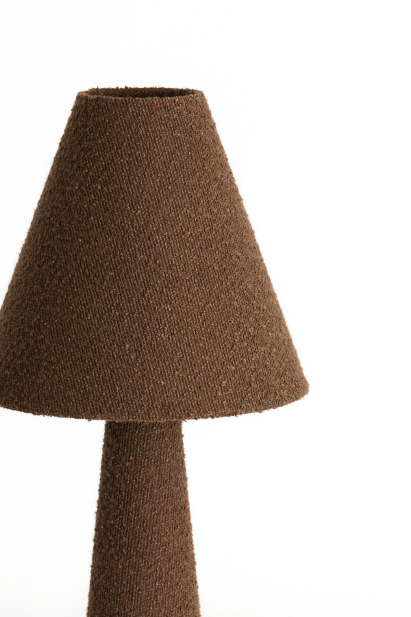 Vintage bruine vloerlamp stof Light & Living Devia - H 168 cm - Image 3