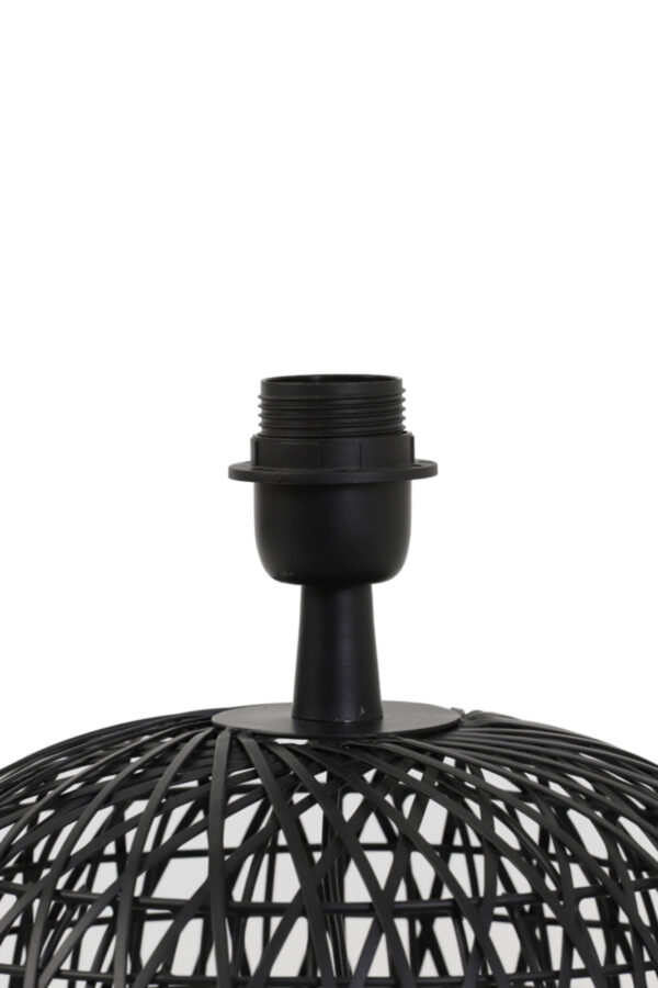 Zwarte tafellamp Light & Living Alwina met koepelvormige draadkap – H 28,5 cm - Image 3