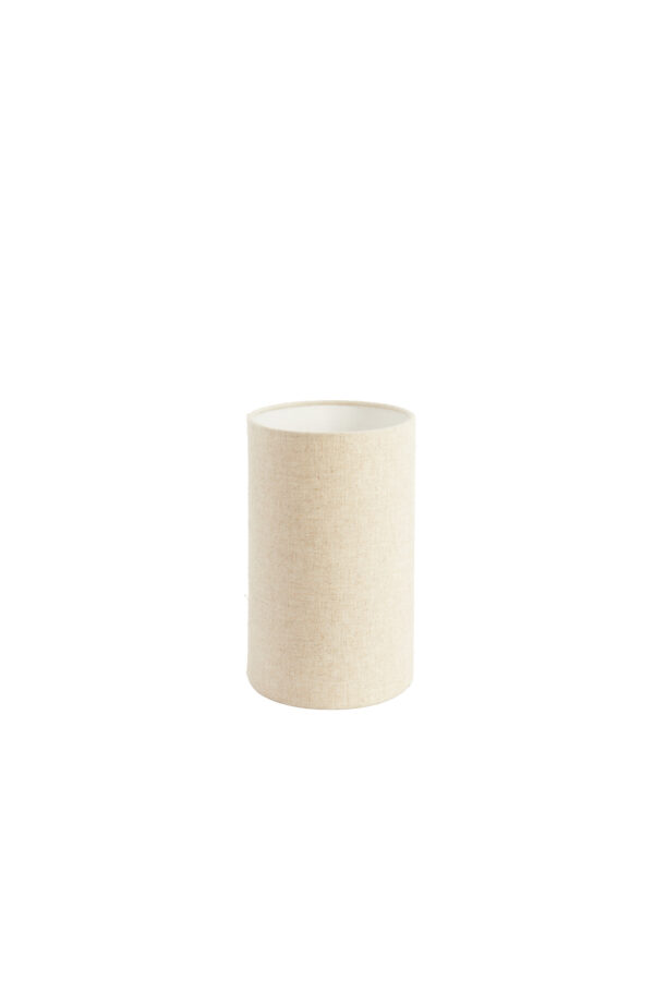 Beige cilindervormige lampenkap van stof Light & Living Livigno - H 28 cm - Image 5
