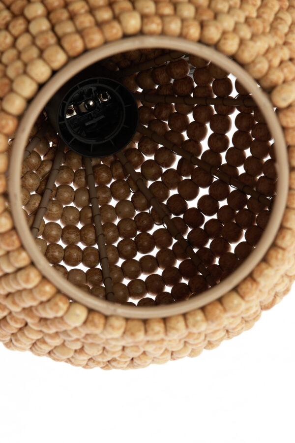 Houten kralen hanglamp naturel Light & Living Kalenga - Ø 21 cm - Image 7
