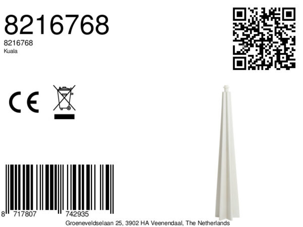 Trendy beige vloerlamp armatuur Light & Living Kuala - Image 7