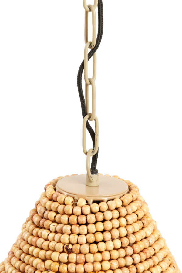 Druppelvormige houten kralen hanglamp Light & Living Kabinda - Ø 40 cm - Image 5