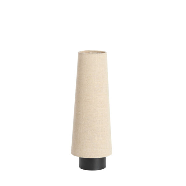 Linnen-look trompetvormige tafellamp Light & Living Howie - H 42 cm