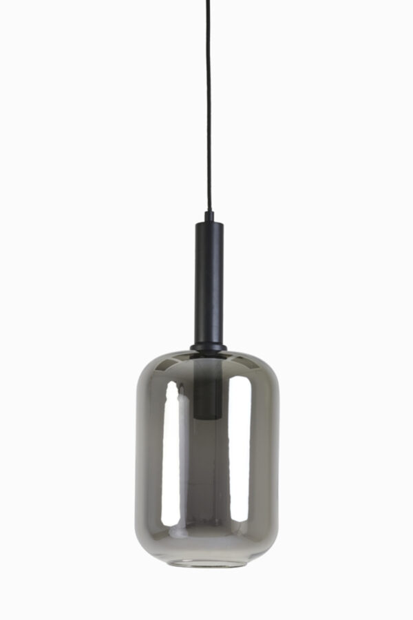 Grijze glazen hanglamp met elegante uitstraling Light & Living Lekar - Ø 22 cm - Image 2