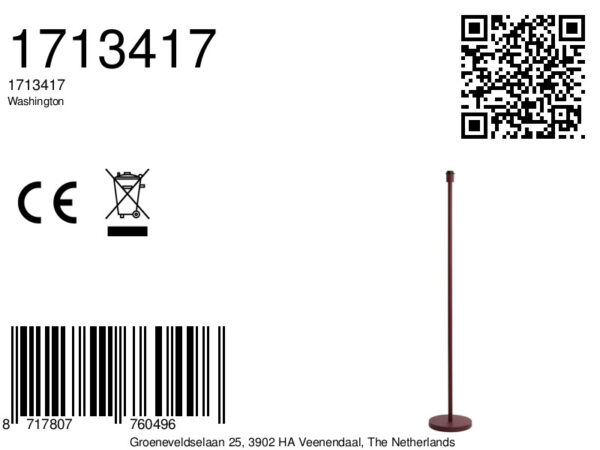 Lange moderne lampenvoet Light & Living Washington - H 148,5 cm - Image 7