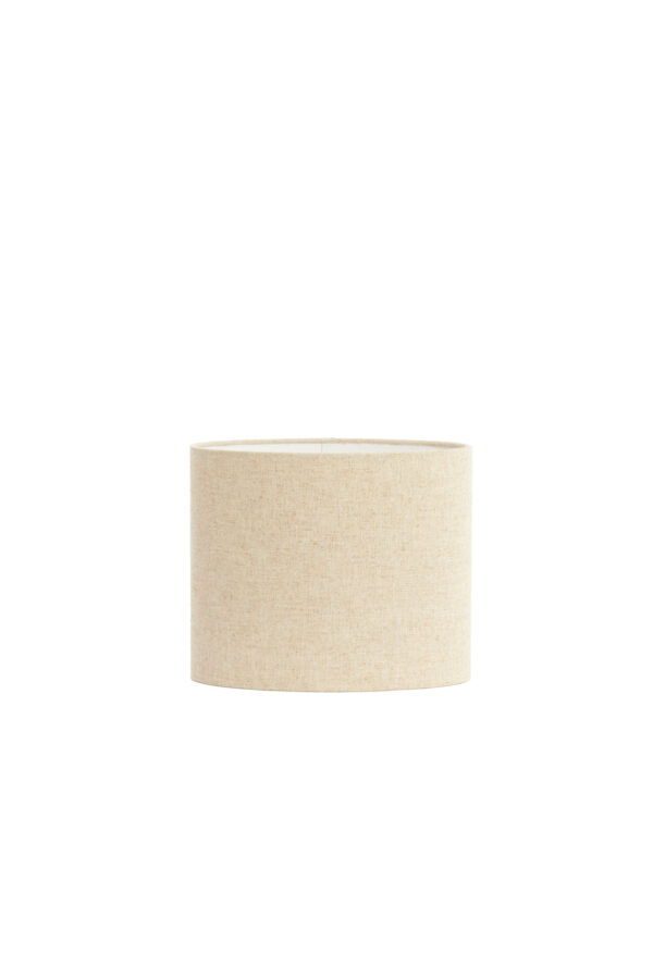 Beige cilindrische stoffen lampenkap Light & Living Livigno - H 25 cm - Image 2