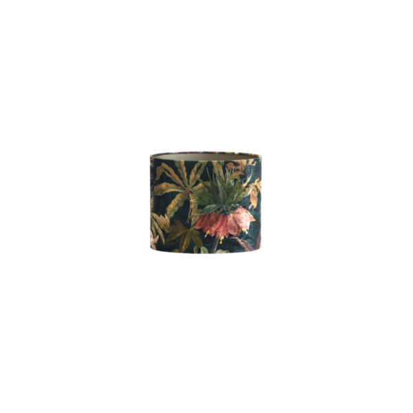 Velvet lampenkap met bloemenprint Light & Living Passion - H 25 cm