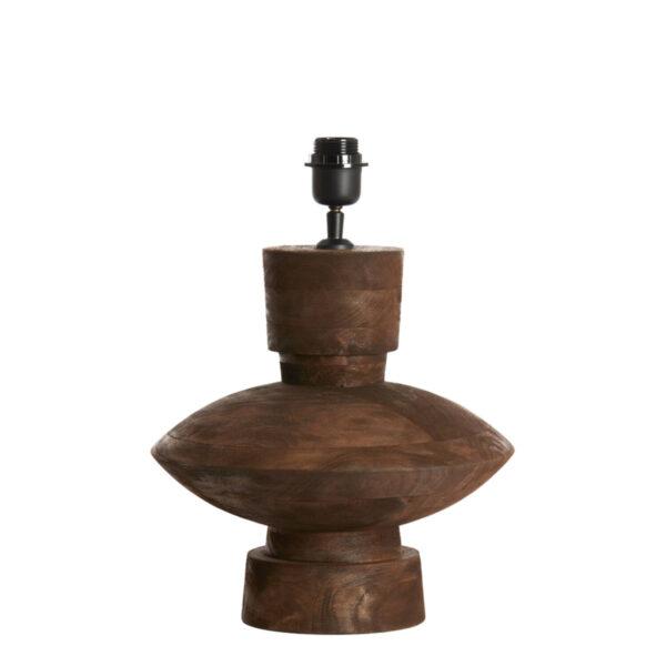 Decoratieve houten lampenvoet in kleur Light & Living Fiera - H 31 cm