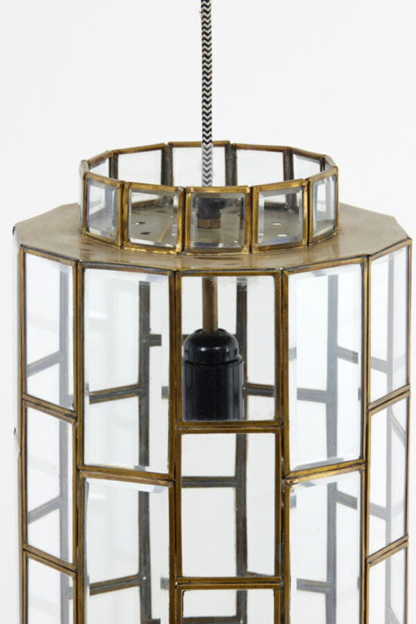 Glazen hanglamp met metalen frame Light & Living Sostrene - Ø 24 cm - Image 5