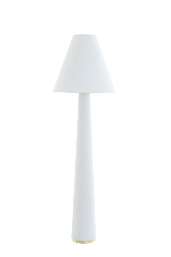 Witte scandinavische kegelvormige schemerlamp Light & Living Devia - H 168 cm - Image 2