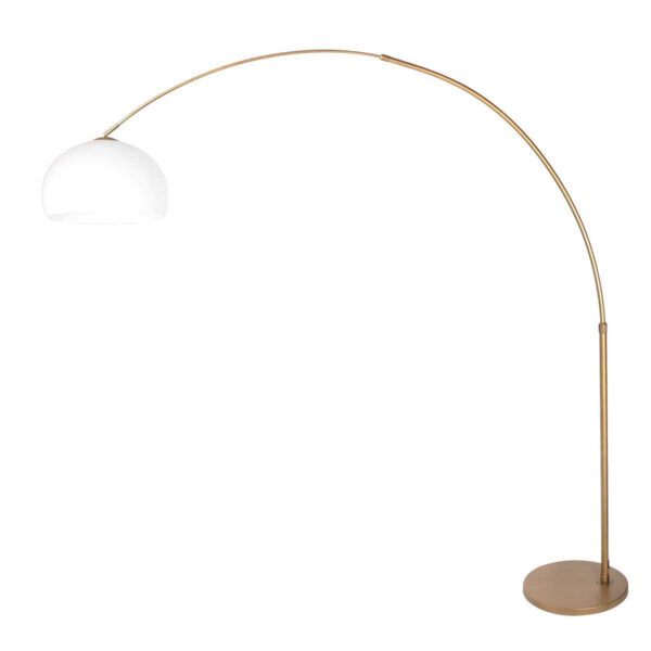 Klassieke booglamp brons met witte kap Steinhauer Sparkled Light - Image 2