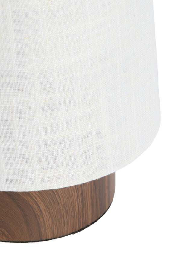 Linnen-achtige tafellamp wit kegelvormig Light & Living Howie - H 42 cm - Image 4