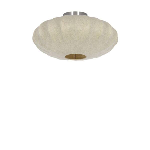 Plafondlamp rond beige met stoffen kap Light & Living Fay – B 40 cm