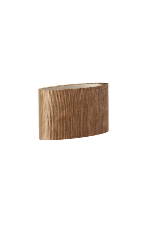 Geribbelde gouden lampenkap cilindervormig Light & Living Flair - H 28 cm - Image 3