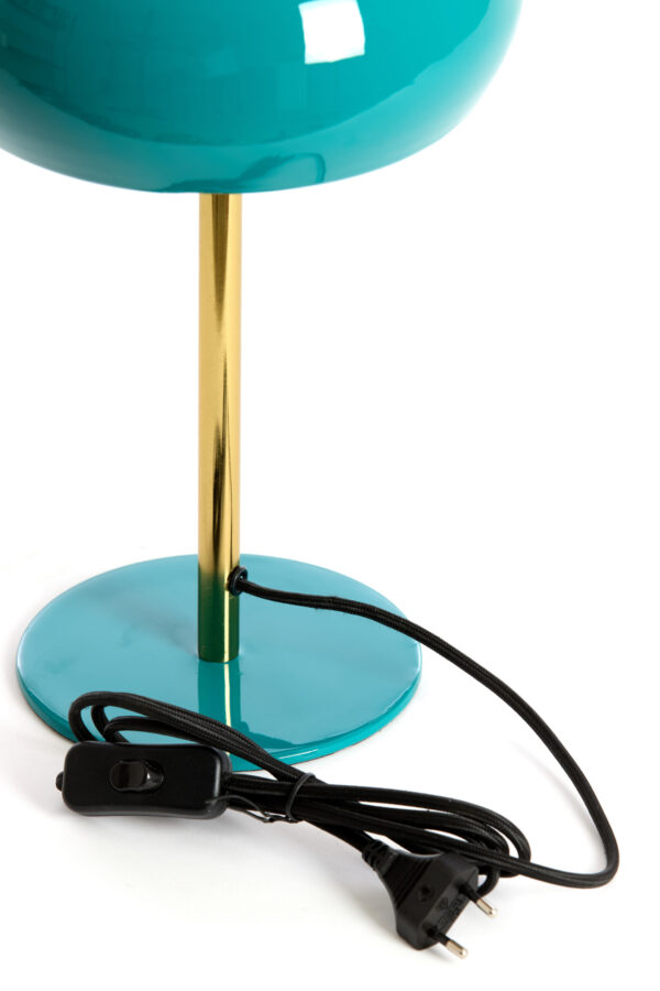 Turquoise tafellamp metaal goud Light & Living Surin - H 34 cm - Image 5