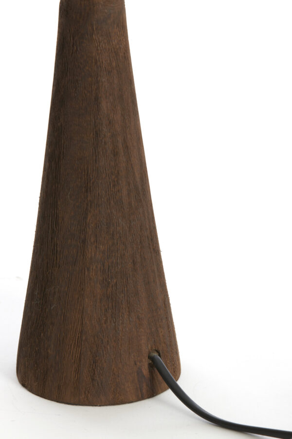 Donkere houten lampenvoet Light & Living Festina - H 33 cm - Image 4