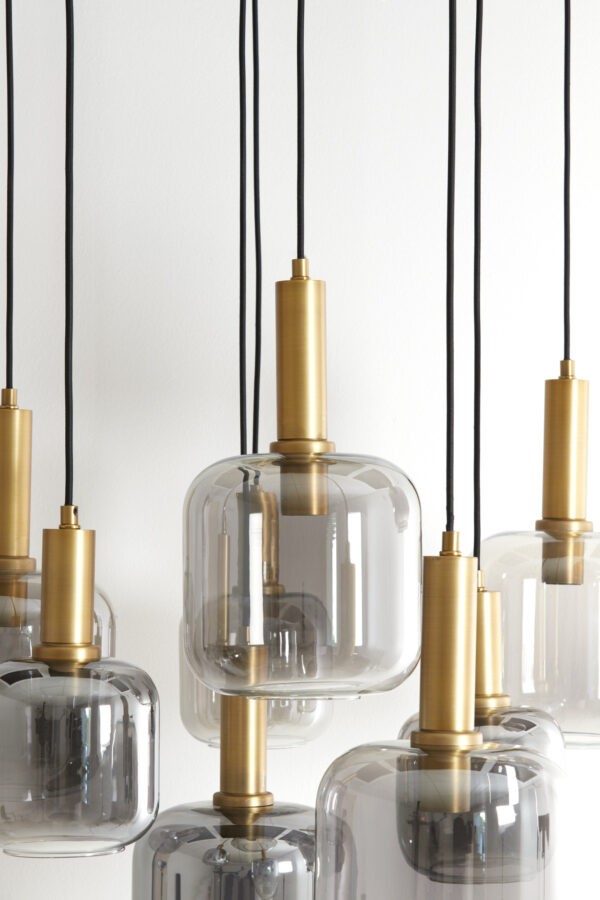 Glazen hanglamp met gouden details Light & Living Lekar - B 83,5 cm - Image 4