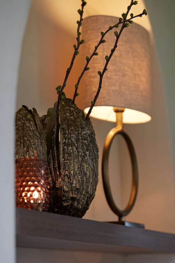 Beige cilindervormige lampenkap van stof Light & Living Livigno - H 28 cm - Image 4