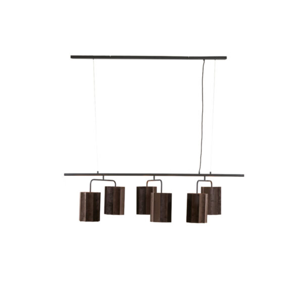 Industriële bruine hanglamp metaal Light & Living Edisa - B 160 cm