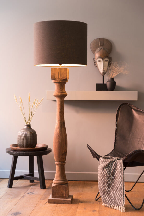 Houten lampenvoet in originele stijl Light & Living Robbia - H 125 cm - Image 4