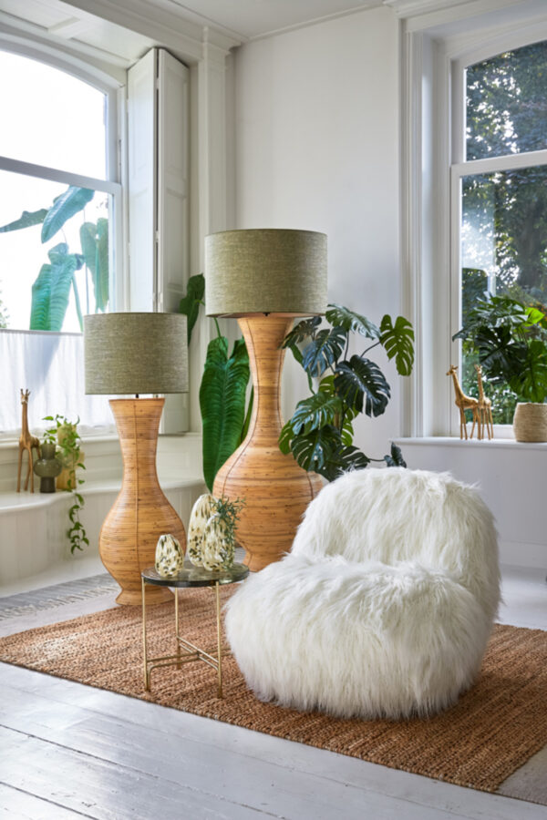 Rotan vaasvormige vloerlamp naturel Light & Living Bupak - H 145 cm - Image 5