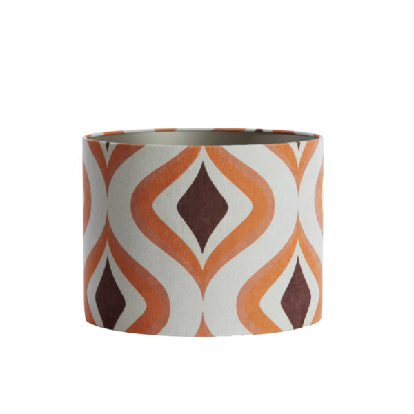 Retro patroon lampenkap oranjetint Light & Living Cookie - Ø 40 cm