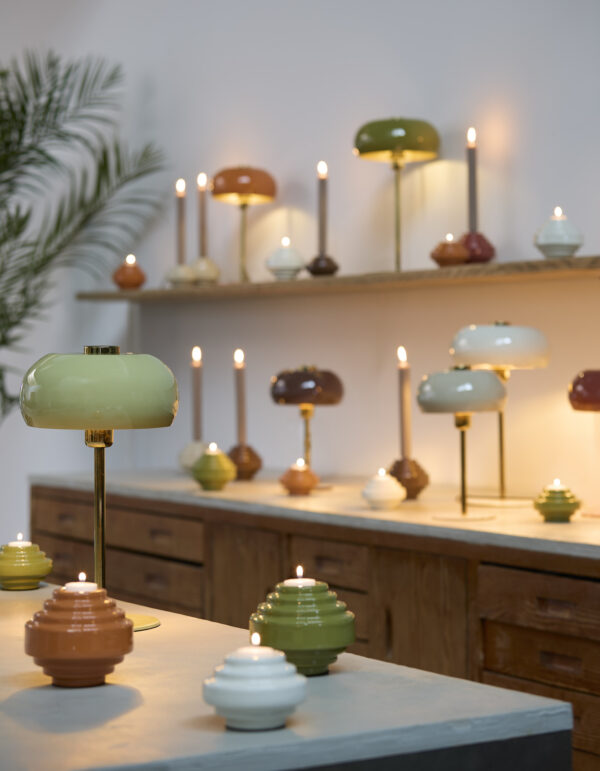 Gouden metalen tafellamp met kapje Light & Living Surin - H 47 cm - Image 4