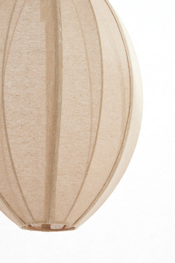 Beige ovale hanglamp met stoffen kap Light & Living Milatos - Ø 38 cm - Image 3