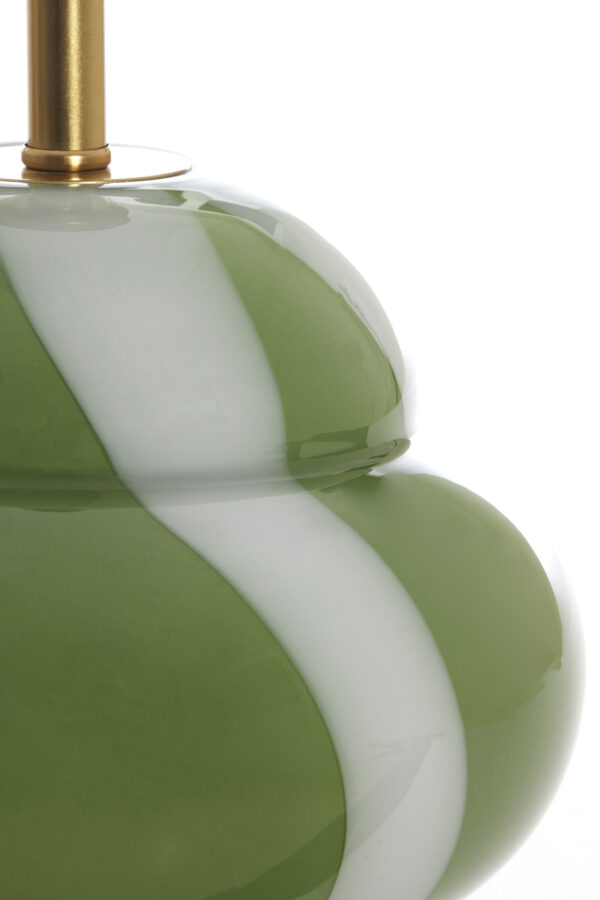 Groene glazen lampvoet Light & Living Ylien - H 28 cm - Image 4