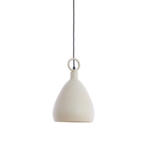 Witte keramische hanglamp strak design Light & Living Risari - Ø 24 cm