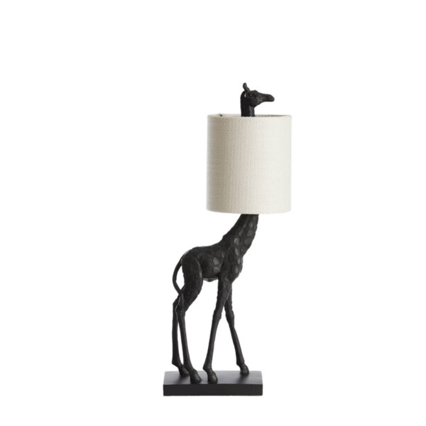 Giraffe tafellamp zwart ontwerp Light & Living Giraffe - H 61 cm