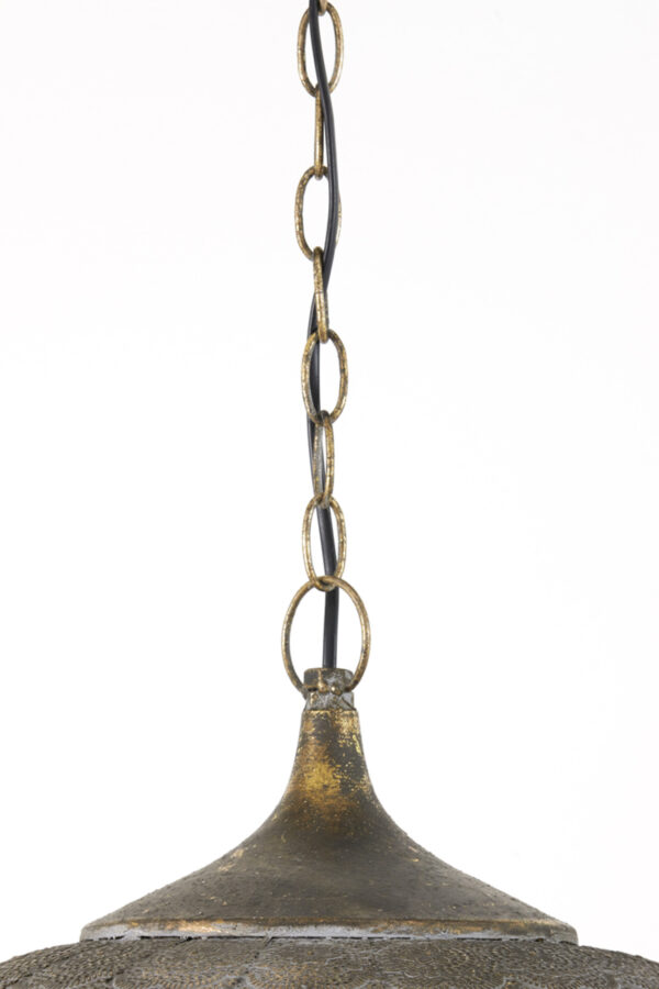 Bronskleurige geperforeerde metalen hanglamp Light & Living Emine - Ø 43,5 cm - Image 6