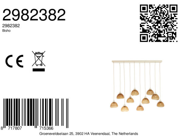 Gouden hanglamp met glazen koepels Light & Living Bisho - B 120 cm - Image 8