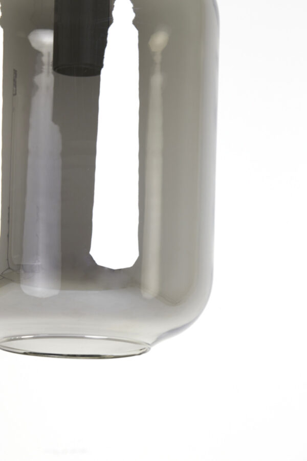 Grijze glazen hanglamp met elegante uitstraling Light & Living Lekar - Ø 22 cm - Image 3